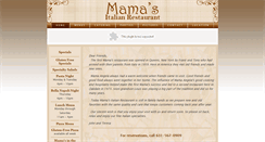 Desktop Screenshot of mamas-restaurant.com